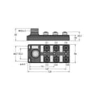 TURCK - Passiver Aktuator-/Sensor-Verteiler M12 x 1, 6-fach, mit M23