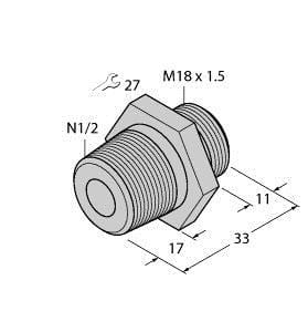 TURCK - Zubehör, Einschraubadapter, für Strömungssensoren F(T)CST