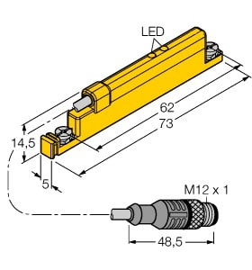 TURCK - Linearwegsensor, zur analogen Pneumatik-Zylinder-Abfrage, pe