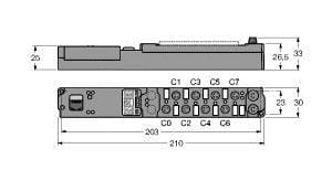 TURCK - piconet® Koppelmodul für Modbus TCP, 4 digitale pnp Eingänge