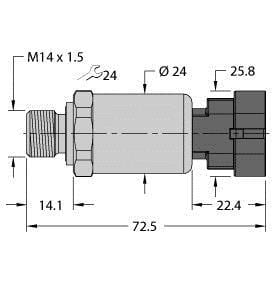 TURCK - Drucktransmitter, mit Stromausgang (2-Leiter)