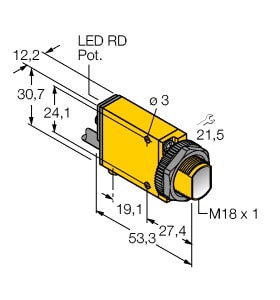 TURCK - Opto-Sensor, Einweglichtschranke (Sender)