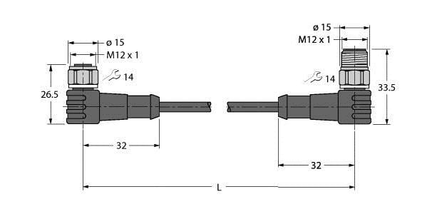 TURCK - Aktuator- und Sensorleitung / PP-EPDM, Verbindungsleitung