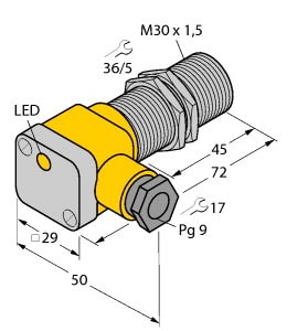 TURCK - Induktiver Sensor, Standard, KEMA 02 ATEX 1090X