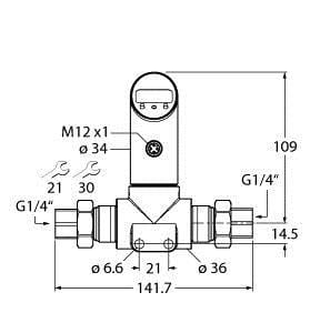 TURCK - Differenzdrucksensor, mit Stromausgang und einem Transistors