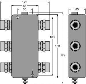 TURCK - PROFIBUS-PA, IP67-Verteilerbaustein, vierkanalig