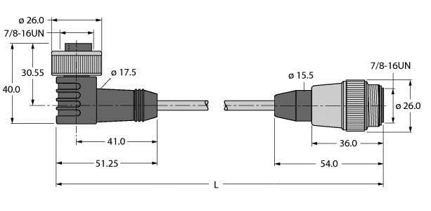 TURCK - PUR-Kabelmantel, 5-polig