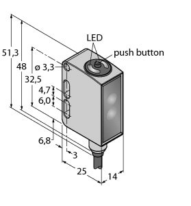 TURCK - Opto-Sensor, Reflexionslichttaster mit einstellbarer Hinterg