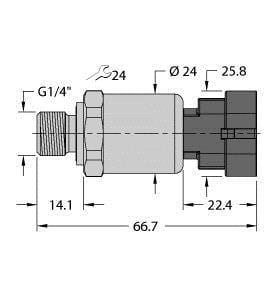 TURCK - Drucktransmitter, mit Stromausgang (2-Leiter)