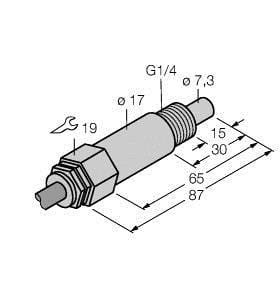 TURCK - Strömungsüberwachung, Eintauchsensor ohne integrierte Auswer