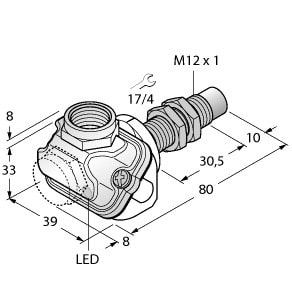 TURCK - Induktiver Sensor, für die Lebensmittelindustrie,