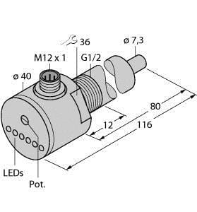 TURCK - Strömungsüberwachung, Eintauchsensor mit integrierter Auswer