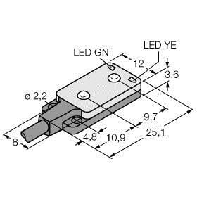 TURCK - Opto-Sensor, Winkellichttaster, Miniatursensor