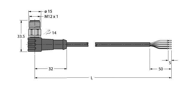 TURCK - Aktuator- und Sensorleitung / PP-EPDM, Anschlussleitung
