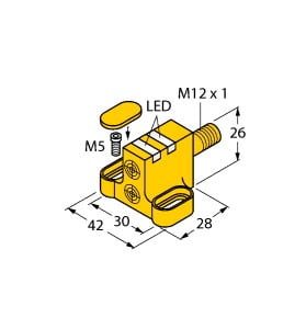 TURCK - Induktiver Sensor, Doppelsensor für Schwenkantriebe, Standar