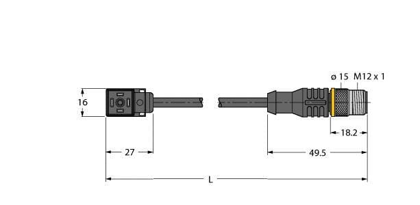 TURCK - Ventilsteckverbinder Bauform CI, Verbindungsleitung