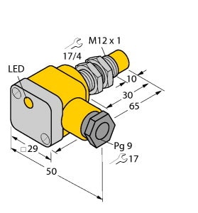 TURCK - Induktiver Sensor, Standard, KEMA 02 ATEX 1090X