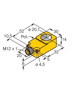 TURCK - Induktiver Sensor, mit Analogausgang, Standard