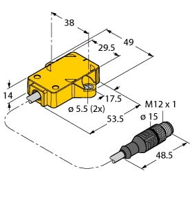 TURCK - Induktiver Winkelsensor, mit Analogausgang, Premium-Line