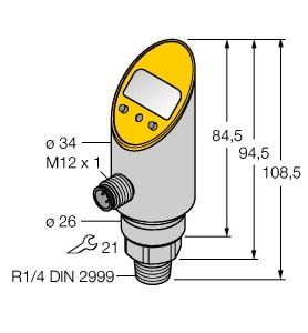 TURCK - Drucksensor, mit 2 Transistorschaltausgängen pnp/npn