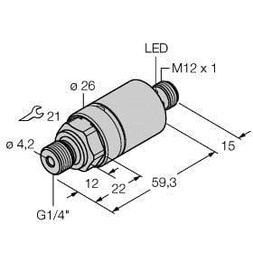 TURCK - Drucksensor, mit 2 Transistorschaltausgängen pnp/npn