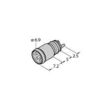 TURCK - M8 x 1 / Ø 8 mm Rundsteckverbinder, Einbaustecker Ø 8 mm, sc