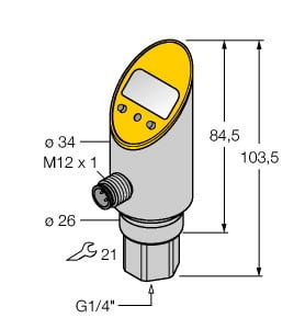 TURCK - Drucksensor, mit 2 Transistorschaltausgängen pnp/npn