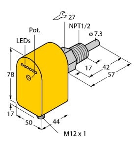 TURCK - Strömungsüberwachung, Eintauchsensor mit integrierter Auswer