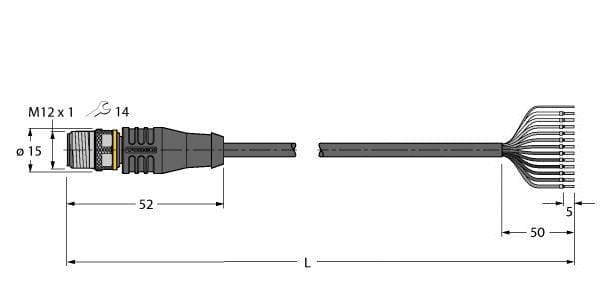 TURCK - Aktuator- und Sensorleitung / PUR, Anschlussleitung