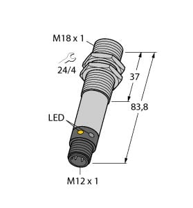 TURCK - Opto-Sensor, Reflexionslichttaster mit fester Hintergrundaus