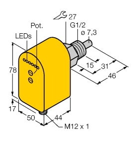 TURCK - Strömungsüberwachung, Eintauchsensor mit integrierter Auswer