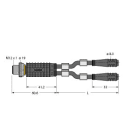 TURCK - 2-fach-Verteilersysteme, Y-Verteiler mit Leitung, Stecker M1