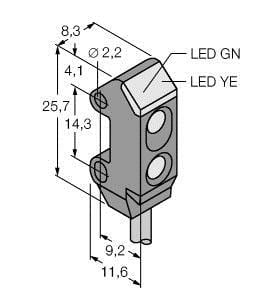 TURCK - Opto-Sensor, Winkellichttaster, Miniatursensor