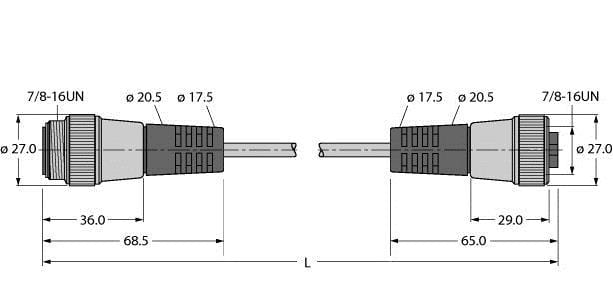 TURCK - Busleitung für CAN (DeviceNet™, CANopen), PVC-Kabelmantel
