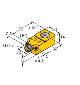 TURCK - Induktiver Sensor, Ringsensor, Standard