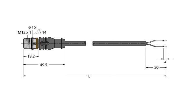 TURCK - Aktuator- und Sensorleitung / PVC, Anschlussleitung