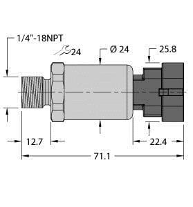 TURCK - Drucktransmitter, mit Stromausgang (2-Leiter)