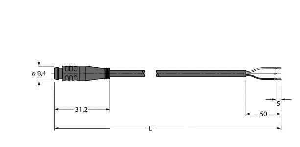 TURCK - Aktuator- und Sensorleitung / PUR, Anschlussleitung