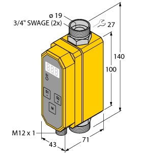 TURCK - Kompakte Inline-Durchflussmesser, Messung der Durchflussmeng