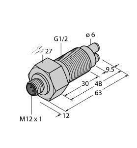 TURCK - Strömungsüberwachung, Eintauchsensor ohne integrierte Auswer