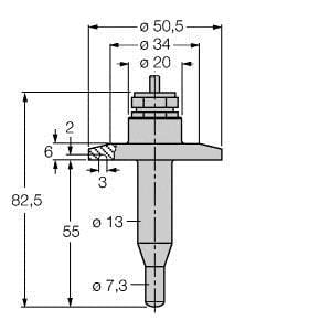 TURCK - Strömungsüberwachung, Eintauchsensor ohne integrierte Auswer