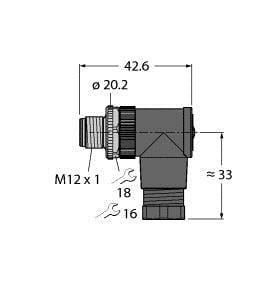 TURCK - M12 x 1 Rundsteckverbinder, Konfektionierbarer Stecker, abge