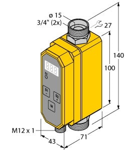 TURCK - Durchflussmessung, Inline-Sensor mit integrierter Auswerteel