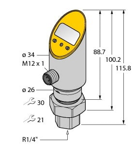 TURCK - Drucksensor (verdrehbar), mit 2 Transistorschaltausgängen pn