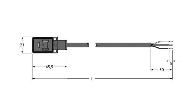 TURCK - Ventilsteckverbinder Bauform B, Anschlussleitung