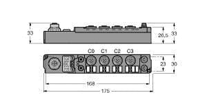 TURCK - piconet® Koppelmodul für PROFIBUS-DP, 4 digitale pnp Eingäng