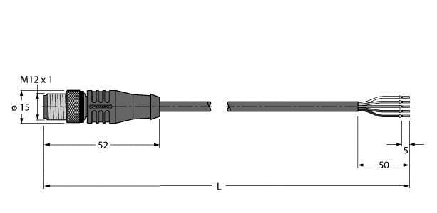 TURCK - Hochtemperaturfeste Aktuator- und Sensorleitung, Anschlussle