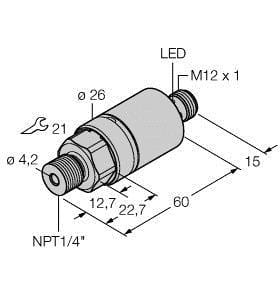TURCK - Drucksensor, mit 2 Transistorschaltausgängen pnp/npn