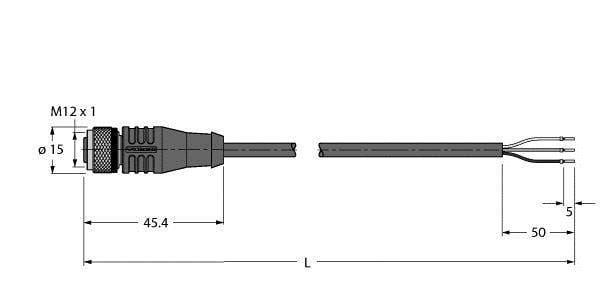 TURCK - Hochtemperaturfeste Aktuator- und Sensorleitung, Anschlussle