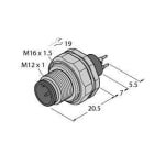 TURCK - Zubehör für Aktuator-/Sensorleitungen, Flanschstecker mit Pr